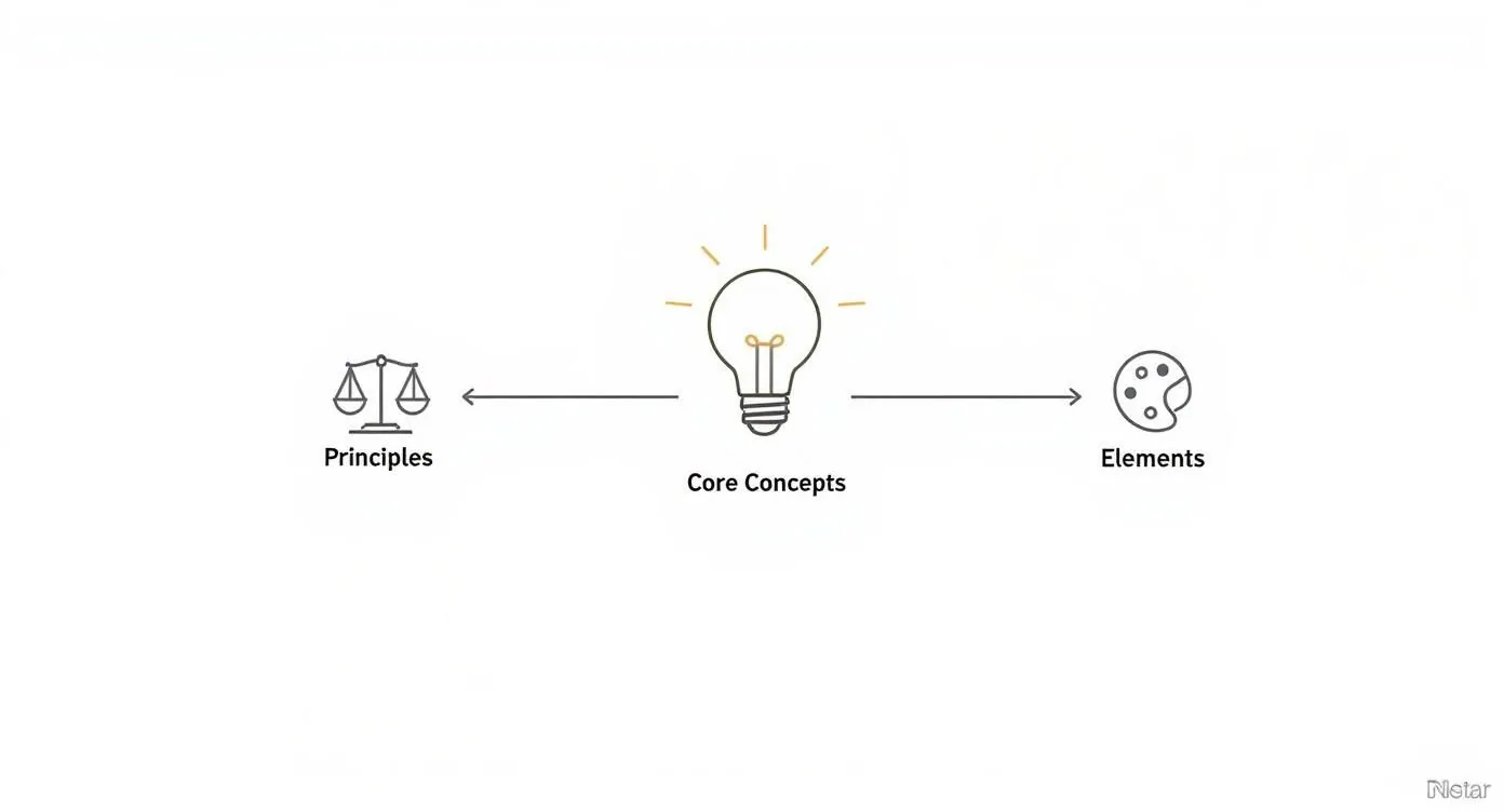 Infographic about design concepts interior design