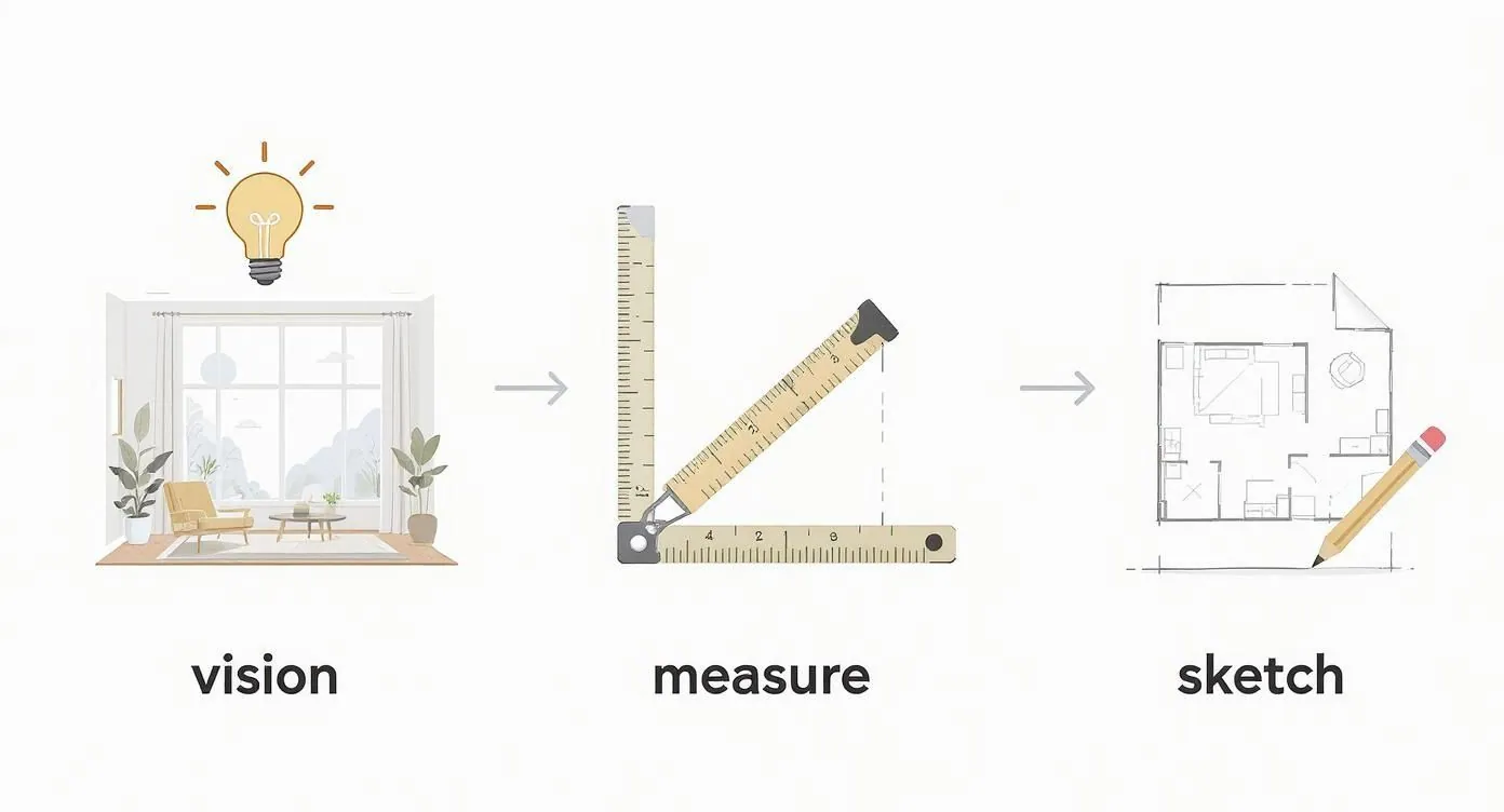 Infographic about how to design a room